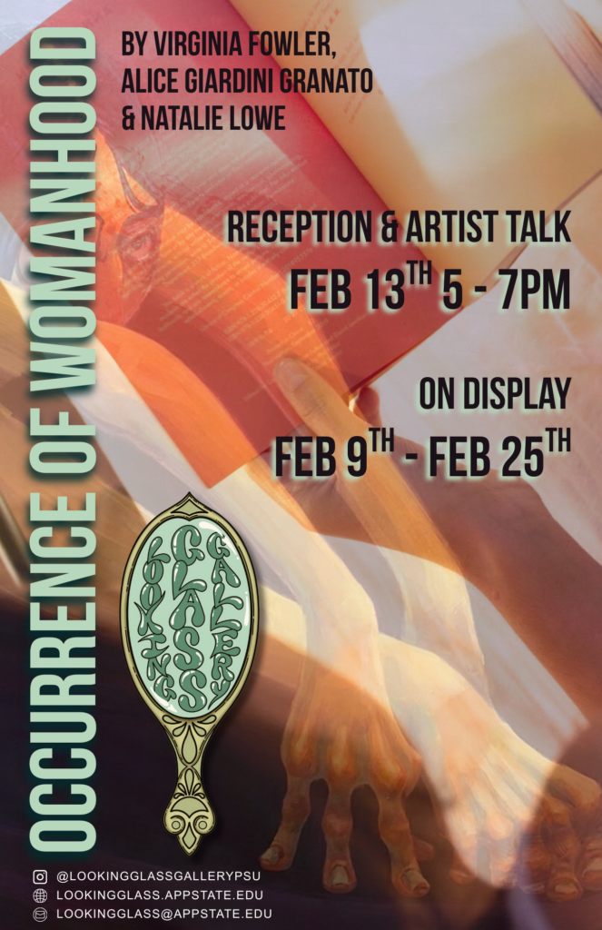 Flyer for Occurrence of Womanhood gallery show